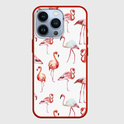Чехол для iPhone 13 Pro Узор из фламинго