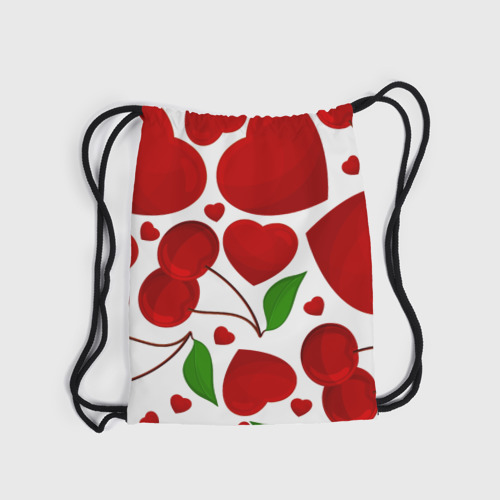 Рюкзак-мешок 3D сердце и вишня - фото 6