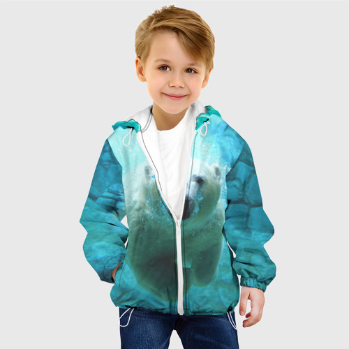 Детская куртка 3D медведь, цвет белый - фото 3