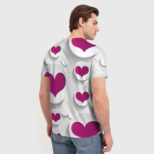 Мужская футболка 3D серца - фото 4