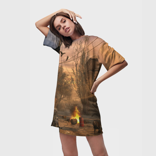 Платье-футболка 3D Stalker, цвет 3D печать - фото 3
