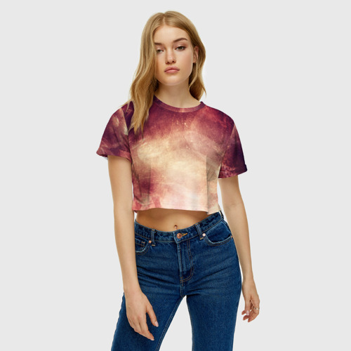 Женская футболка Crop-top 3D Грандж, цвет 3D печать - фото 4