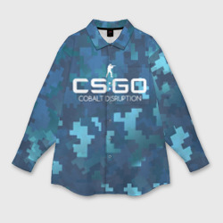 Женская рубашка oversize 3D Cs:go - Cobalt Disruption Ржавый кобальт