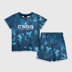 Детский костюм с шортами 3D Cs:go - Cobalt Disruption Ржавый кобальт