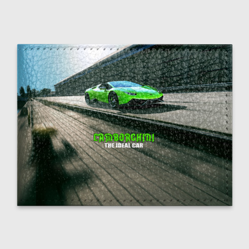 Обложка для студенческого билета Lamborghini, цвет бирюзовый