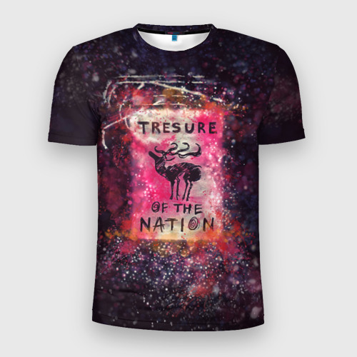 Мужская футболка 3D Slim Tresure of the nation(pink)