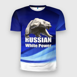 Мужская футболка 3D Slim Russian white power