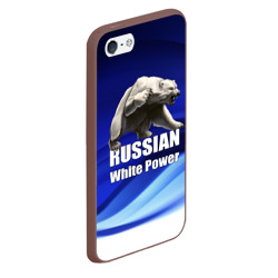 Чехол для iPhone 5/5S матовый Russian white power - фото 2