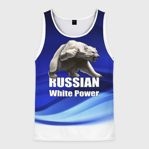 Мужская майка 3D Russian white power