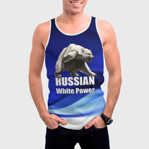 Мужская майка 3D Russian white power - фото 3