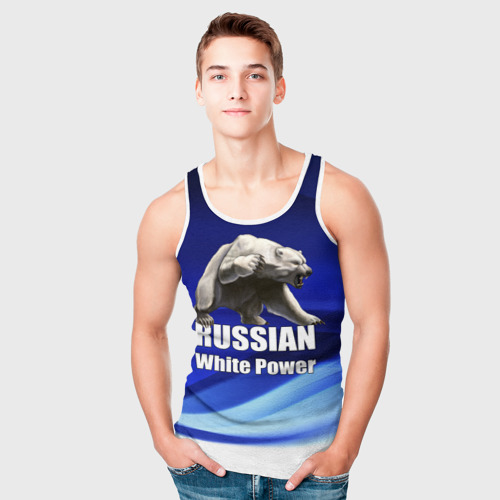 Мужская майка 3D Russian white power - фото 5