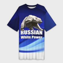 Платье-футболка 3D Russian white power