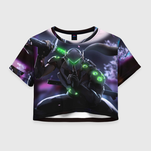 Женская футболка Cropp-top Overwatch Genji Фото 01 Женская футболка Cropp-top Overwatch Genji Фото 01