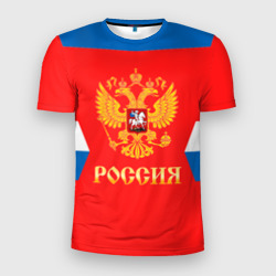 Мужская футболка 3D Slim Сборная России Домашняя форма
