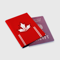 Обложка для паспорта матовая кожа Сборная Канады по хоккею 2016 - фото 2