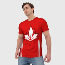 Мужская футболка 3D Сборная Канады по хоккею 2016 - фото 2