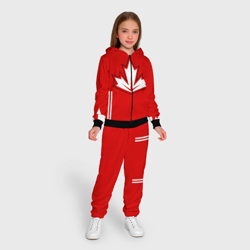 Детский 3D костюм с принтом Сборная Канады по хоккею 2016, вид сбоку #3