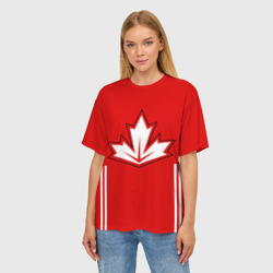Женская футболка oversize 3D Сборная Канады по хоккею 2016 - фото 2