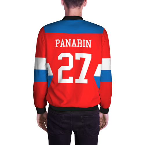 Мужской бомбер 3D Форма № 27 Panarin, цвет черный - фото 4