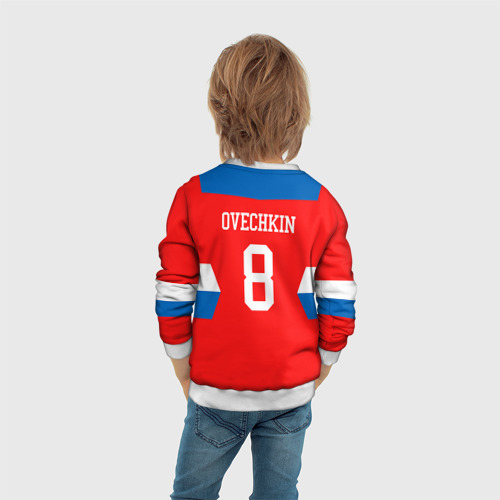 Детский свитшот 3D Форма № 8 Ovechkin, цвет 3D печать - фото 6