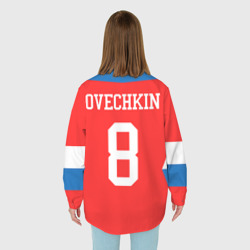 Женская рубашка oversize 3D Форма № 8 Ovechkin - фото 2