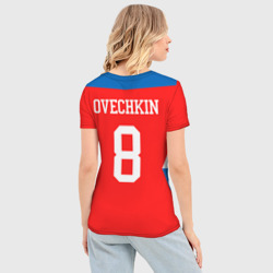 Женская футболка 3D Slim Форма № 8 Ovechkin - фото 2