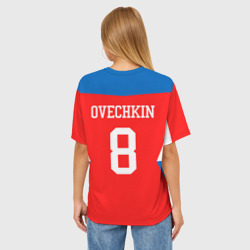 Женская футболка oversize 3D Форма № 8 Ovechkin - фото 2