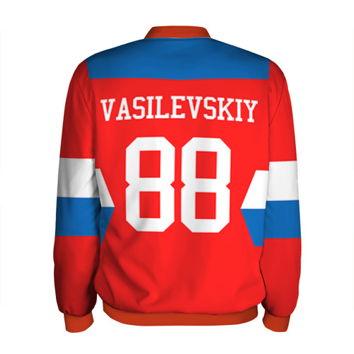 Мужской бомбер 3D Форма № 88 VASILEVSKIY, цвет красный - фото 2