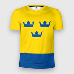 Мужская футболка 3D Slim Сборная Швеции по Хоккею