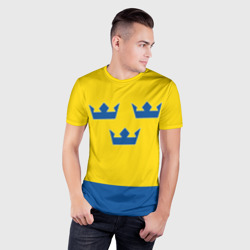 Мужская футболка 3D Slim Сборная Швеции по Хоккею - фото 2