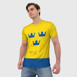Мужская футболка 3D Сборная Швеции по Хоккею - фото 2