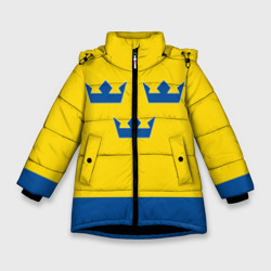 Зимняя куртка для девочек 3D Сборная Швеции по Хоккею