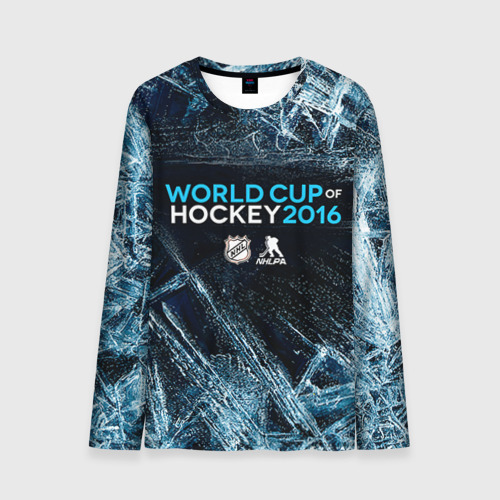 Мужской лонгслив 3D с принтом Кубок мира по хоккею 2016, вид спереди #2