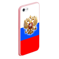 Чехол для iPhone 5/5S матовый Триколор с Гербом - фото 2