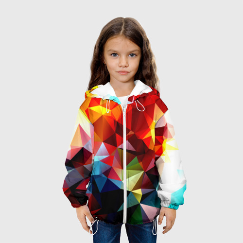 Детская куртка 3D Polygon, цвет белый - фото 4