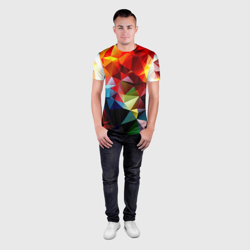 Мужская футболка 3D Slim Polygon, цвет 3D печать - фото 4
