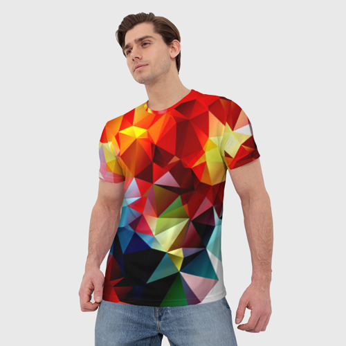 Мужская футболка 3D с принтом Polygon, фото на моделе #1