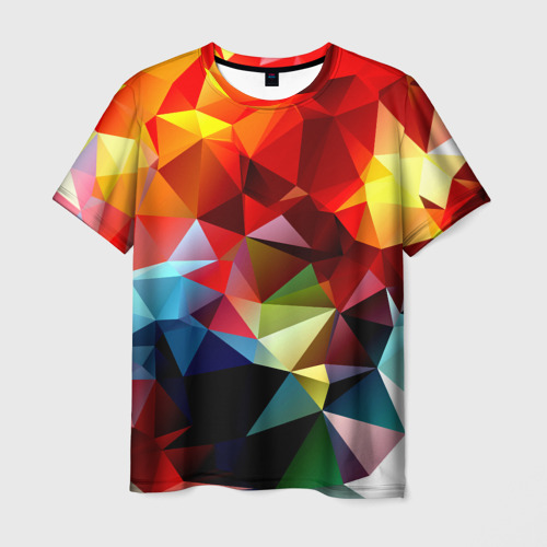 Мужская футболка 3D с принтом Polygon, вид спереди #2