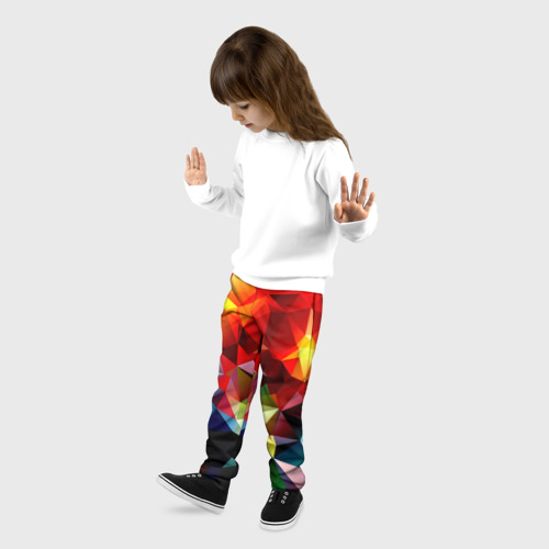 Детские брюки 3D с принтом Polygon, фото на моделе #1