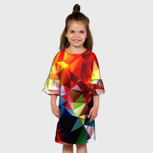 Детское платье 3D Polygon, цвет 3D печать - фото 4