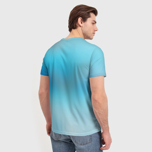 Мужская футболка 3D с принтом Swimmer, вид сзади #2