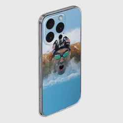 Чехол для iPhone 16 Pro Max силиконовый с защитой камеры Swimmer - фото 2