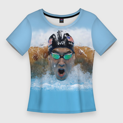 Женская футболка 3D Slim Swimmer, цвет 3D печать