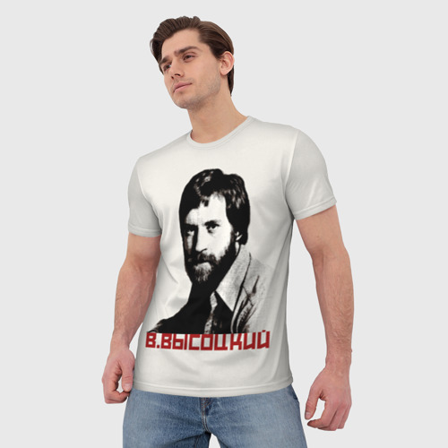 Мужская футболка 3D Высоцкий, цвет 3D печать - фото 3