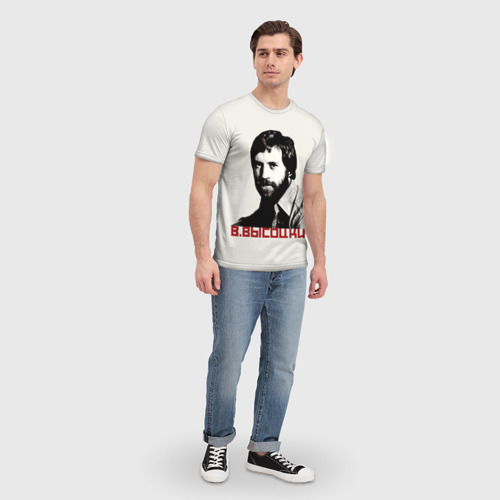 Мужская футболка 3D Высоцкий, цвет 3D печать - фото 5