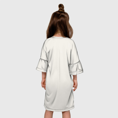 Детское платье 3D с принтом Высоцкий, вид сзади #2