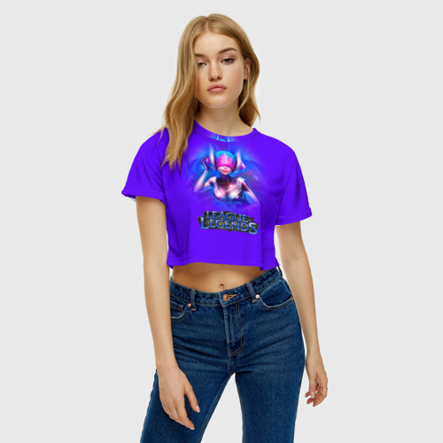 Женская футболка Crop-top 3D DJ Sona, цвет 3D печать - фото 3