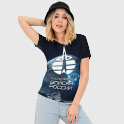 Женская футболка 3D Slim Космические войска - фото 2