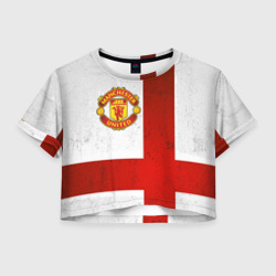 Женская футболка Crop-top 3D Manchester United FC