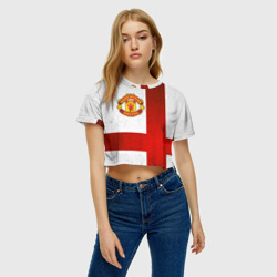 Женская футболка Crop-top 3D Manchester United FC - фото 2